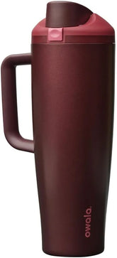 Owala FreeSip Tumbler Stainless Steel Water Bottle 40 oz Black Cherry