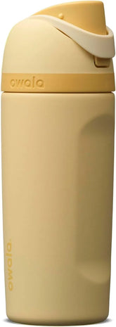 Owala FreeSip Kids Stainless Steel Water Bottle 16 oz Butter Half