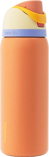 Owala FreeSip Stainless Steel Water Bottle, Lemon Meringue, 32 oz
