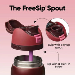 Owala FreeSip Stainless Steel Water Bottle 32 oz Black Cherry