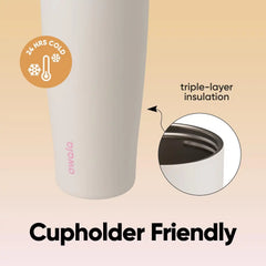 Owala FreeSip Tumbler Stainless Steel Water Bottle 40 oz Daybreak