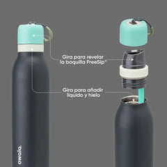 Owala FreeSip Twist Stainless Steel Water Bottle 24 oz Foggy Tide
