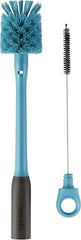Owala 2-in-1 Water Bottle Brush Cleaner and Water Bottle Straw Cleaner Brush, Water Bottle Brush with Removable Head and Twist n� Hide Straw Brush, Smokey Blue