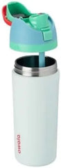 Owala FreeSip Kids 16 fl. oz. Rain Forest BPA Free Water Bottle with Spout Lid