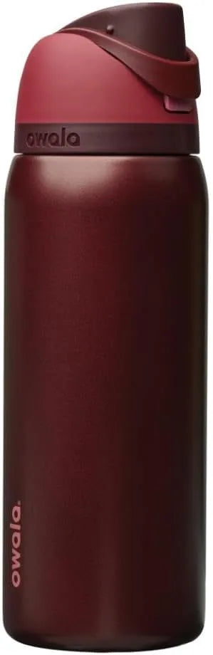 Owala FreeSip Stainless Steel Water Bottle 32 oz Black Cherry
