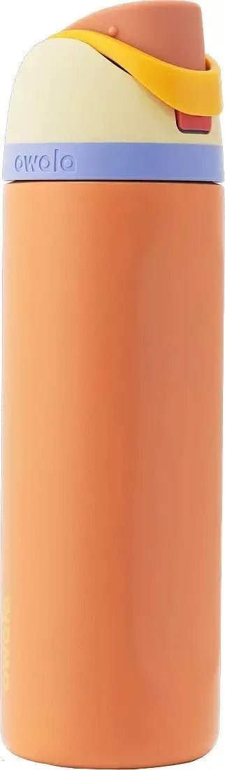 Owala FreeSip Stainless Steel Water Bottle, Lemon Meringue, 24 oz