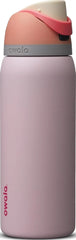 Owala FreeSip Stainless Steel Water Bottle 32 oz Orange/Pink (Peachy Rose)