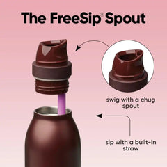 Owala FreeSip Twist Stainless Steel Water Bottle 24 oz Black Cherry