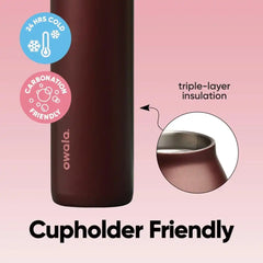 Owala FreeSip Twist Stainless Steel Water Bottle 24 oz Black Cherry