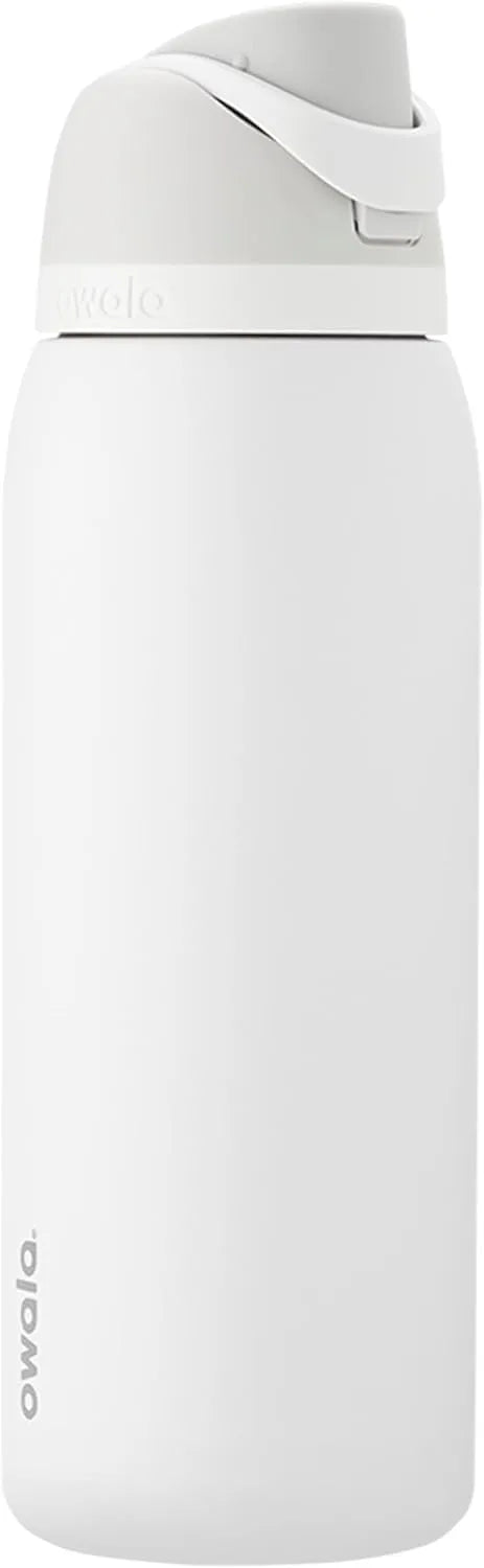 Owala FreeSip Insulated Stainless Steel Water Bottle with Straw, BPA-Free Sports Water Bottle, Great for Travel, 40 Oz, Shy Marshmallow (Pack of 8)