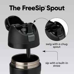 Owala FreeSip Stainless Steel Water Bottle 40 oz Very, Very Dark