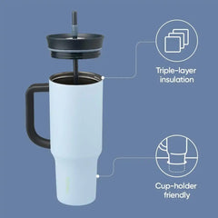 Owala Tumbler Stainless Steel Water Bottle 40 oz The Great Blue