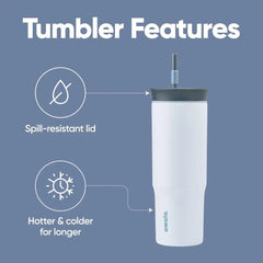 Owala Tumbler Stainless Steel Water Bottle 24 oz The Great Blue