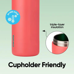 Owala FreeSip Stainless Steel Water Bottle 24 oz Strawberry Fields