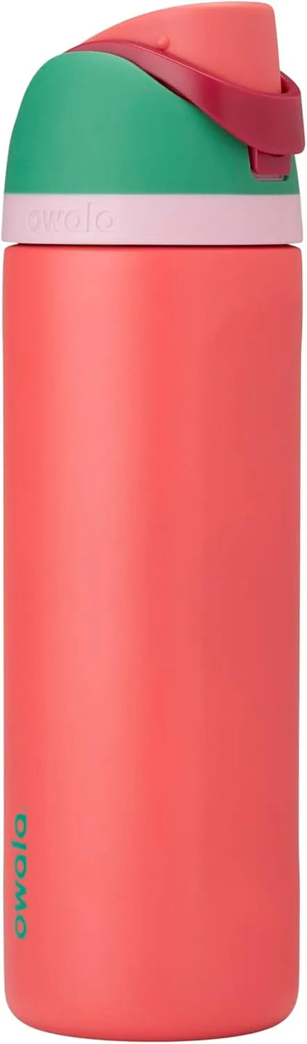 Owala FreeSip Stainless Steel Water Bottle 24 oz Strawberry Fields