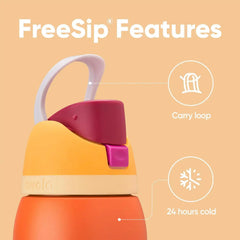 Owala FreeSip Stainless Steel Water Bottle 32 oz Citrus Crush