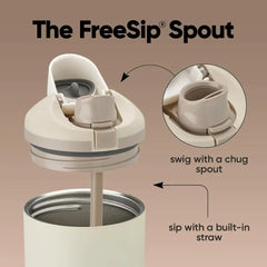 Owala FreeSip Tumbler - Stainless Steel - 40-oz. - Tan (Lightly Toasted)