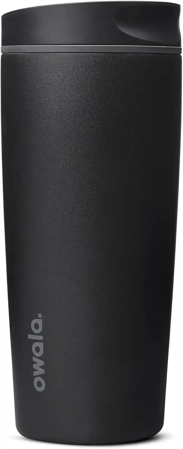 Owala SmoothSip Slider Insulated Travel Coffee Cup 20 oz Very Very Dark