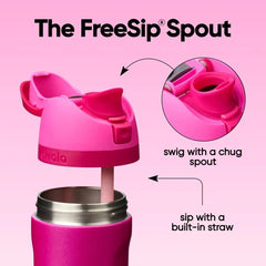 Owala FreeSip Kids Stainless Steel Water Bottle 16 oz Read My Lips