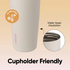 Owala FreeSip Sway Insulated Stainless Steel Water Bottle with Two-Way Spout, Built-In Straw and Bucket Handle, Made for Travel, School, and Sports, 30oz, BPA Free, Leak Proof, Daybreak