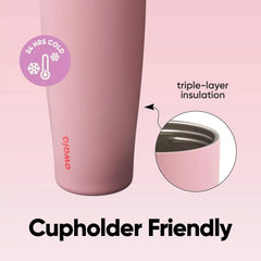 Owala FreeSip Tumbler Stainless Steel Water Bottle 40 oz Angel Food Cake