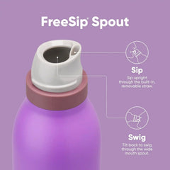Owala FreeSip Twist Stainless Steel Water Bottle 18 oz California Grapevine