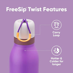 Owala FreeSip Twist Stainless Steel Water Bottle 18 oz California Grapevine